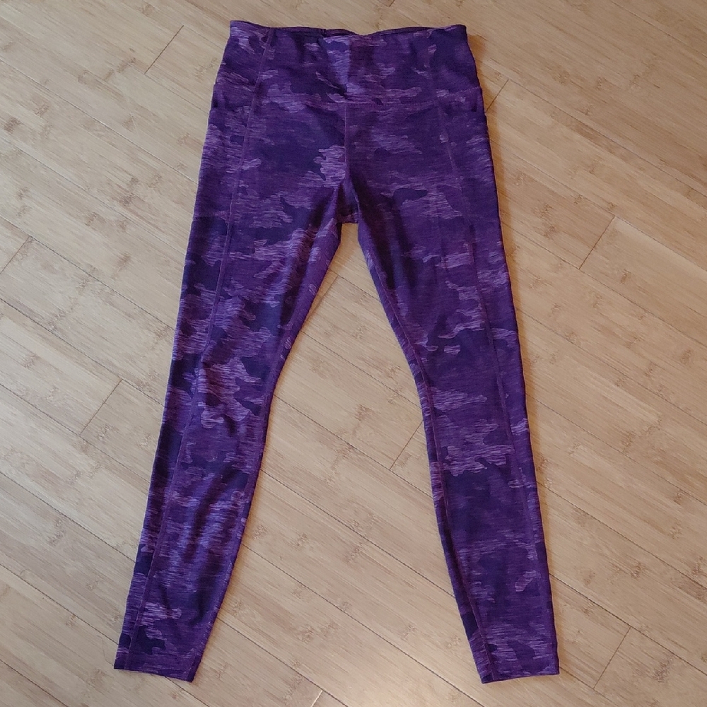 Purple Camouflage Leggings